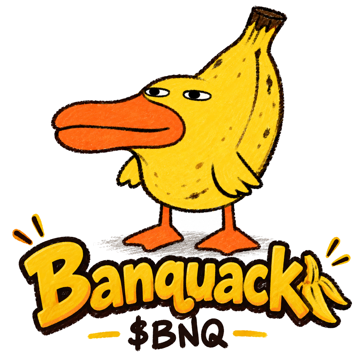 Banquack, a banana-shaped duck